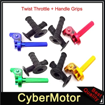 

Twist Alloy Throttle Black Handle Grips For XR50 CRF50 CRF70 KLX110 SSR Thumpstar YCF Pit Dirt Bike Motocross Motorcycle