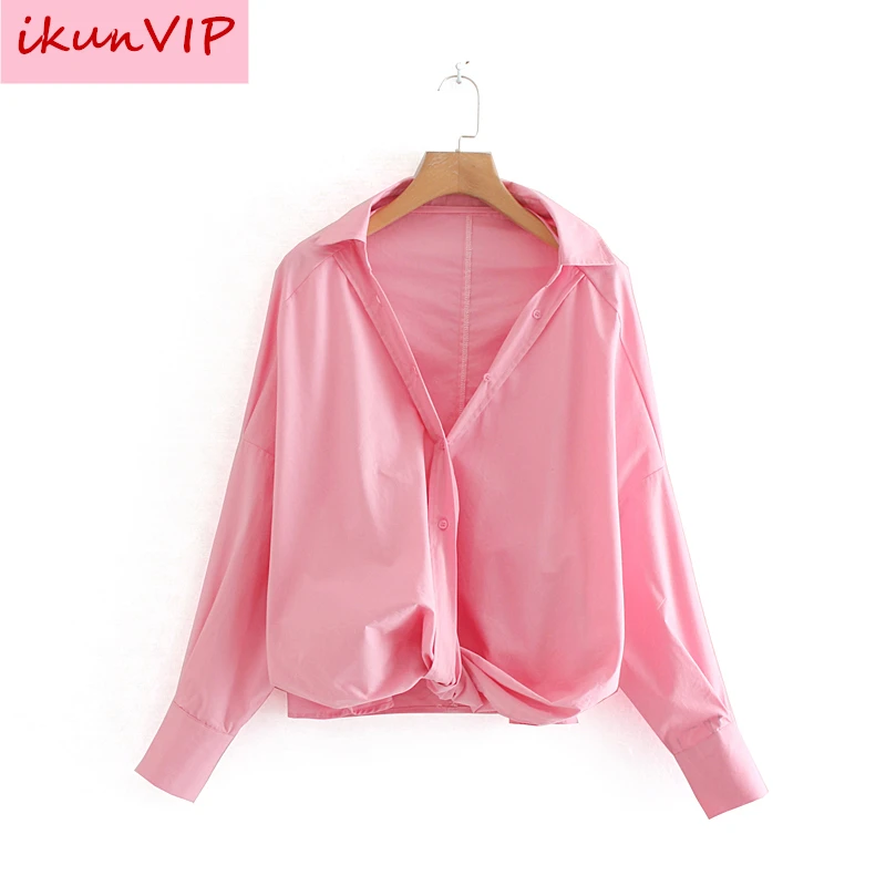 Pink Shirts Women Long Sleeve Irregular Button Shirts Lady Summer Tops Solid Color Harajuku Streetwear ZA Fashion
Pink Shirts Women Long Sleeve Irregular Button Shirts Lady Summer Tops Solid Color Harajuku Streetwear ZA Fashion