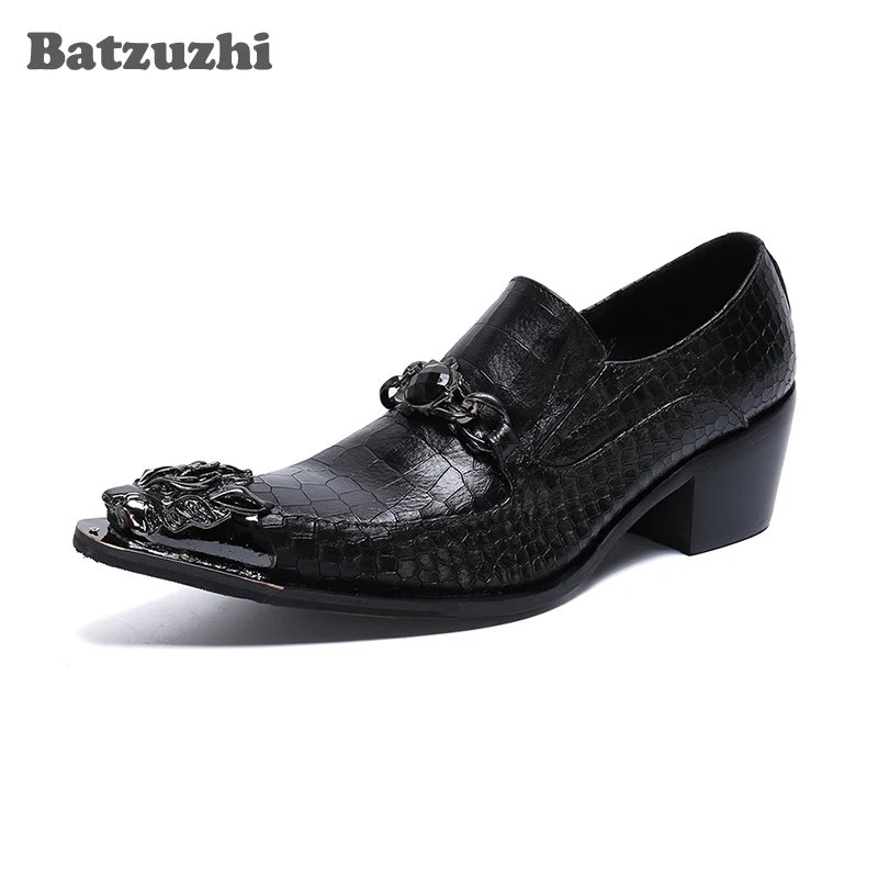 Batzuzhi Pointed Toe Oxfords zapatos de hombre 6.5cm Heels High Increased Shoes Men Genuine Leather Business Men Shoes! 
Batzuzhi Pointed Toe Oxfords zapatos de hombre 6.5cm Heels High Increased Shoes Men Genuine Leather Business Men Shoes!