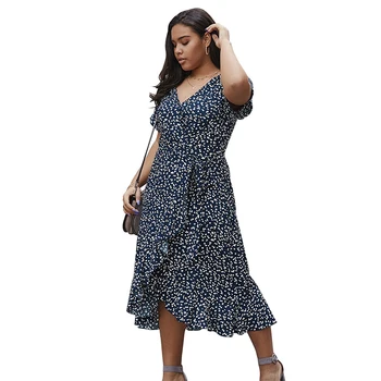 V-neck High Waist Women Floral Dress 2020 Elegant Bohemian Bow Waist Flower Plus Size Summer Dresses Female Holiday Beach Dress
V-neck High Waist Women Floral Dress 2020 Elegant Bohemian Bow Waist Flower Plus Size Summer Dresses Female Holiday Beach Dress