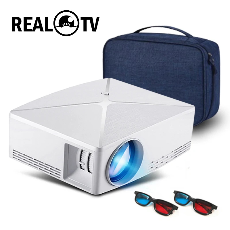 Real TV C80/C80UP HD мини-проектор Android WIFI проектор LED Портативный мультимедийный USB VGA AV HDMI
