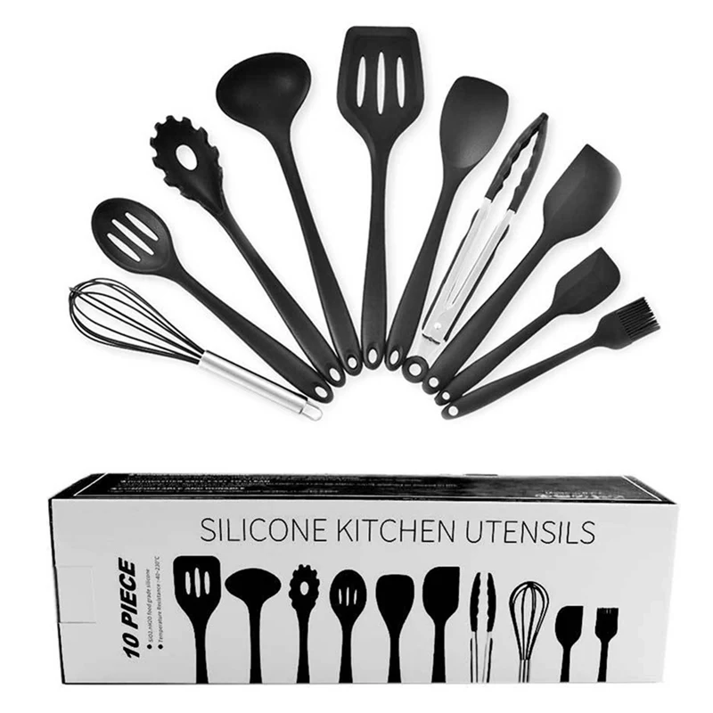 Kitchen Silicone Non-stick Cooking Spoon Spatula Ladle Egg Beaters Utensils Dinnerware Set Cooking Tools Accessories Supplies
Kitchen Silicone Non-stick Cooking Spoon Spatula Ladle Egg Beaters Utensils Dinnerware Set Cooking Tools Accessories Supplies