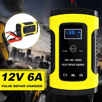 Full Automatic Car Battery Charger 110V to 220V To 12V 6A Intelligent Fast Power Charging Wet Dry Lead Acid Digital LCD Display
Full Automatic Car Battery Charger 110V to 220V To 12V 6A Intelligent Fast Power Charging Wet Dry Lead Acid Digital LCD Display