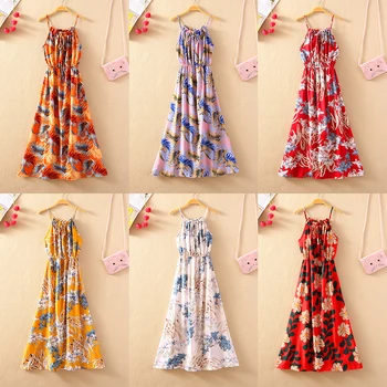 Summer Women Dress Sexy Beach Bohemian A-line Maxi Sundress Elegant Sexy Floral Print Strap Mid Long Dresses Vestidos 
Summer Women Dress Sexy Beach Bohemian A-line Maxi Sundress Elegant Sexy Floral Print Strap Mid Long Dresses Vestidos