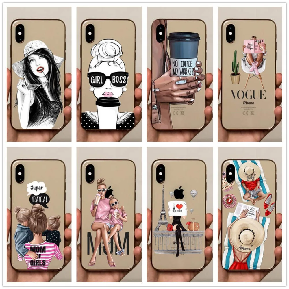 Vogue Princess Girl mum boss phone case cover for apple iPhone 10 X XS MAX XR 5 5S SE 6 6S 7 8 Plus Brown Black hair shell coque
Vogue Princess Girl mum boss phone case cover for apple iPhone 10 X XS MAX XR 5 5S SE 6 6S 7 8 Plus Brown Black hair shell coque
