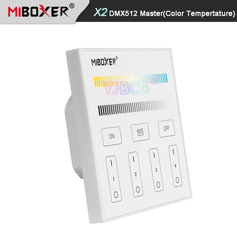 Miboxer X2 DMX512 Master Color Tempertature Touch Panel AC100~240V 4-Zone DMX512 + 2.4G Wireless Tempered Glass Wall Switch
Miboxer X2 DMX512 Master Color Tempertature Touch Panel AC100~240V 4-Zone DMX512 + 2.4G Wireless Tempered Glass Wall Switch