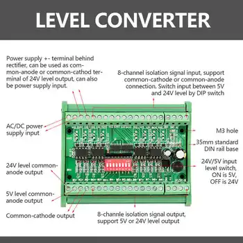 1pc 8-Channel 10MHZ NPN/PNP to NPN 5V/24V SquareWave Signal Conversion Module Level Converter
1pc 8-Channel 10MHZ NPN/PNP to NPN 5V/24V SquareWave Signal Conversion Module Level Converter