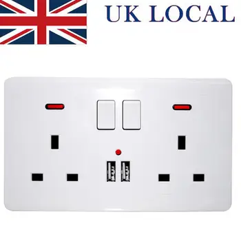 146UK2U British standard USB socket socket home smart dual USB13A British regulatory switch panel multifunctional wall socket 
146UK2U British standard USB socket socket home smart dual USB13A British regulatory switch panel multifunctional wall socket