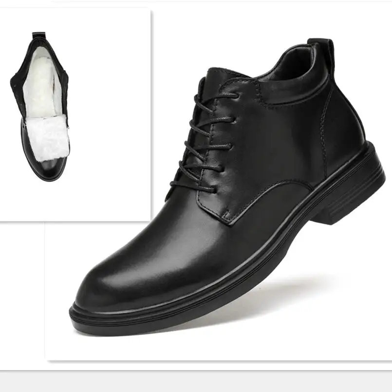 Men Big Size 48 49 50 Genuine Leather Warm Plush British Dress Boots Autumn Winter Ankle Boats Work Shoes Snow Oxford Boots 
Men Big Size 48 49 50 Genuine Leather Warm Plush British Dress Boots Autumn Winter Ankle Boats Work Shoes Snow Oxford Boots