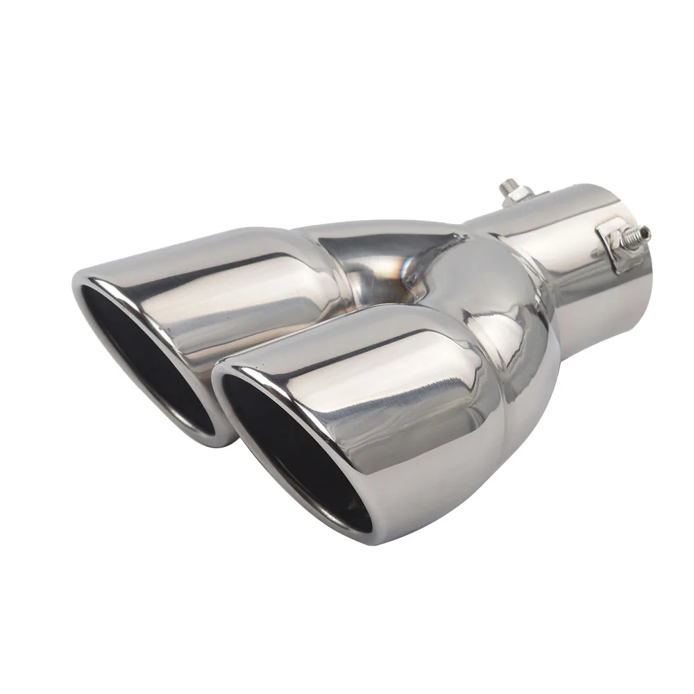 63mm Universal Double Outlet Car Muffler Exhaust Pipe Tip Stainless Steel Chrome End Trim Modified Tail Throat Liner Pipe
63mm Universal Double Outlet Car Muffler Exhaust Pipe Tip Stainless Steel Chrome End Trim Modified Tail Throat Liner Pipe