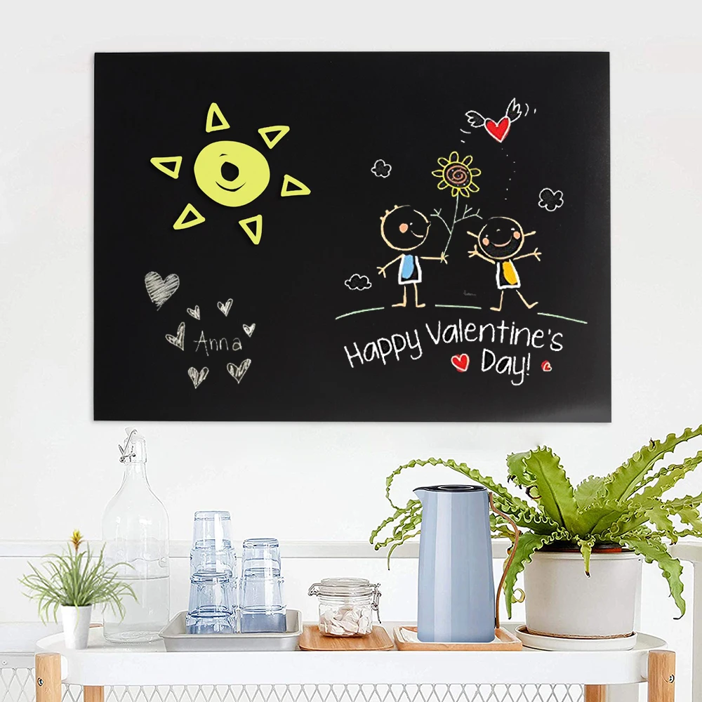60x40cm Blackboard PVC Wallpaper Self-Adhesive Soft Wall Stickers Removable Reusable Erasable Blackboard For Office Home School
60x40cm Blackboard PVC Wallpaper Self-Adhesive Soft Wall Stickers Removable Reusable Erasable Blackboard For Office Home School