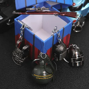 Game PUBG Keychain Cosplay Prop Metal Accessories Pan Backpack Key Ring Helmet 98K Key Chain
Game PUBG Keychain Cosplay Prop Metal Accessories Pan Backpack Key Ring Helmet 98K Key Chain