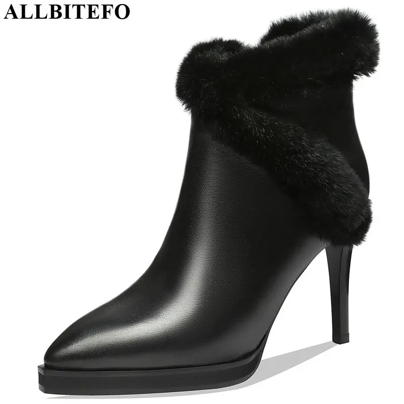ALLBITEFO real genuine leather+Rex rabbit hair comfortable women boots pointed toe ankle boots simple style fashion girls boots
ALLBITEFO real genuine leather+Rex rabbit hair comfortable women boots pointed toe ankle boots simple style fashion girls boots