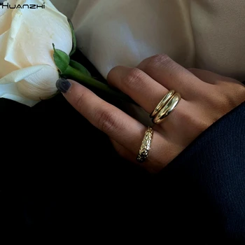 HUANZHI 2020 New Minimalism Geometric Bump Glossy Gold Silver Color Plated Metal Texture Opening Rings for Women Men Jewelry
HUANZHI 2020 New Minimalism Geometric Bump Glossy Gold Silver Color Plated Metal Texture Opening Rings for Women Men Jewelry