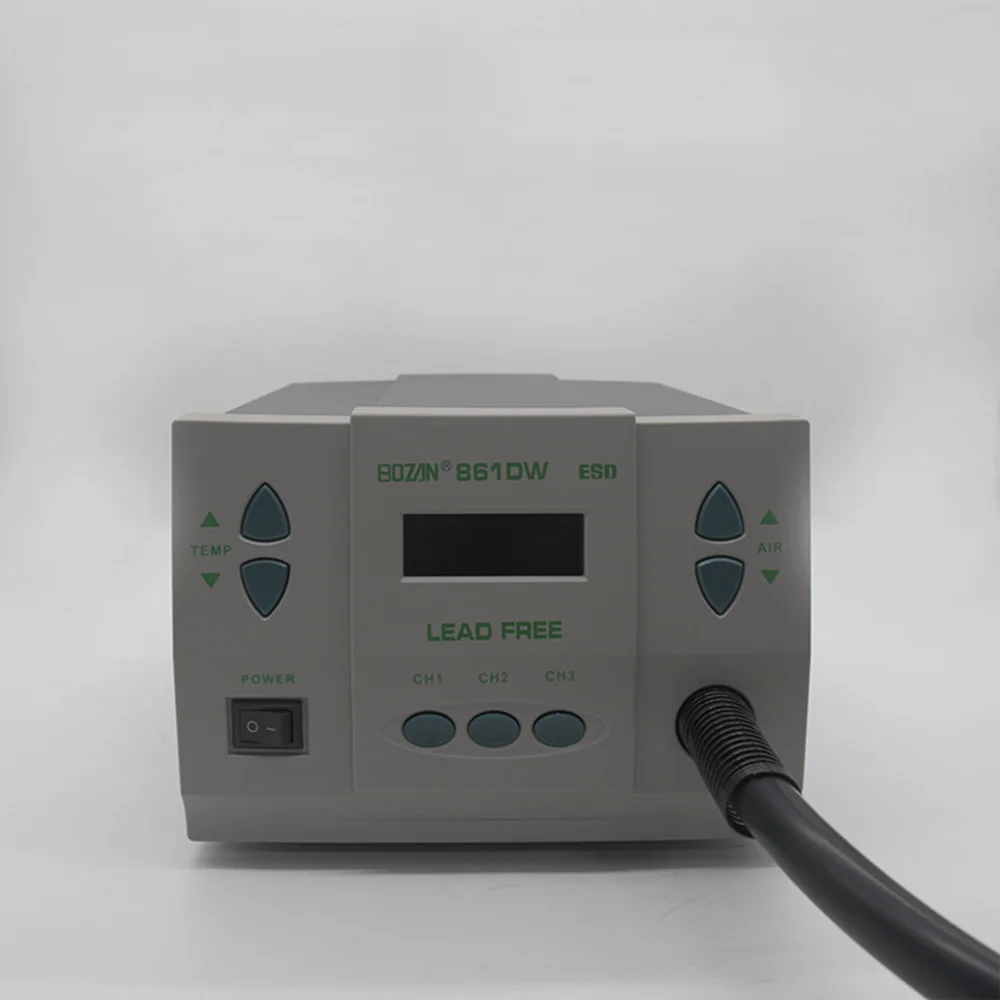 700W hot air welding table Controlled temperature lead-free intelligent hot air welding table BOZAN 861DW AC220V
700W hot air welding table Controlled temperature lead-free intelligent hot air welding table BOZAN 861DW AC220V