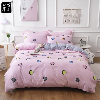 Bedding Set 4 Piece Set / Cartoon Cute Bedding Textile Cotton Cotton Small Fresh Simple Bed Set Princess Girl Pink Bed Set 
Bedding Set 4 Piece Set / Cartoon Cute Bedding Textile Cotton Cotton Small Fresh Simple Bed Set Princess Girl Pink Bed Set
