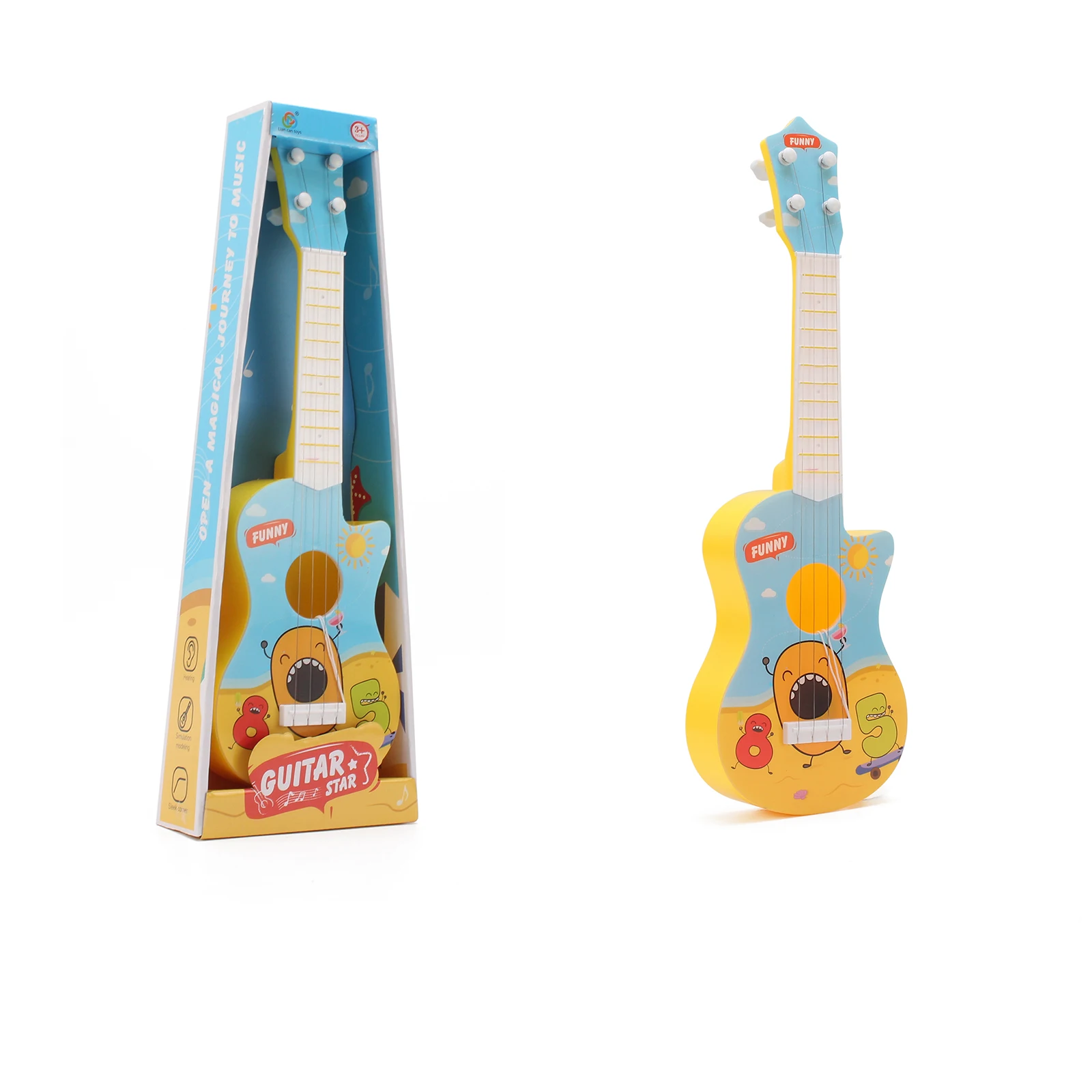 Newest 45cm Children Simulation Ukulele 4 Strings Guitar Toy Musical Instrument Gift For 3+ - Happy Potatoes
Newest 45cm Children Simulation Ukulele 4 Strings Guitar Toy Musical Instrument Gift For 3+ - Happy Potatoes
