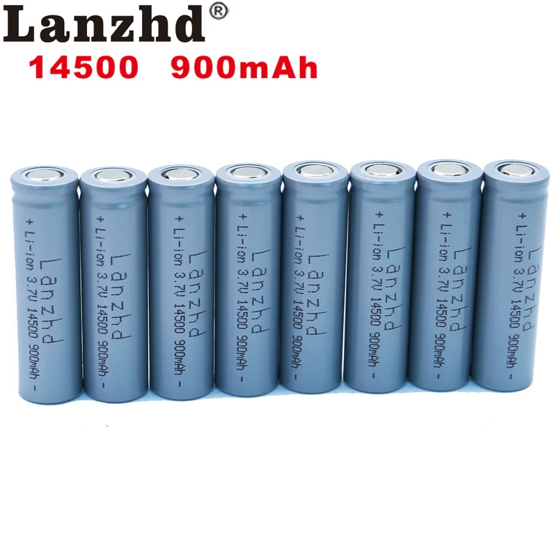 8PCS 14500 battery 3.7V 900mAh Lithium Rechargeable Li-ion Battery for LED Flashlight Battery accumulator battery real capacity
8PCS 14500 battery 3.7V 900mAh Lithium Rechargeable Li-ion Battery for LED Flashlight Battery accumulator battery real capacity