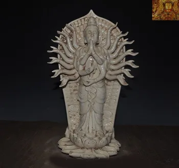 wedding decoration Tibet Buddhism Old White porcelain carved 1000 arms Avalokitesvara Buddha statue New Year
wedding decoration Tibet Buddhism Old White porcelain carved 1000 arms Avalokitesvara Buddha statue New Year