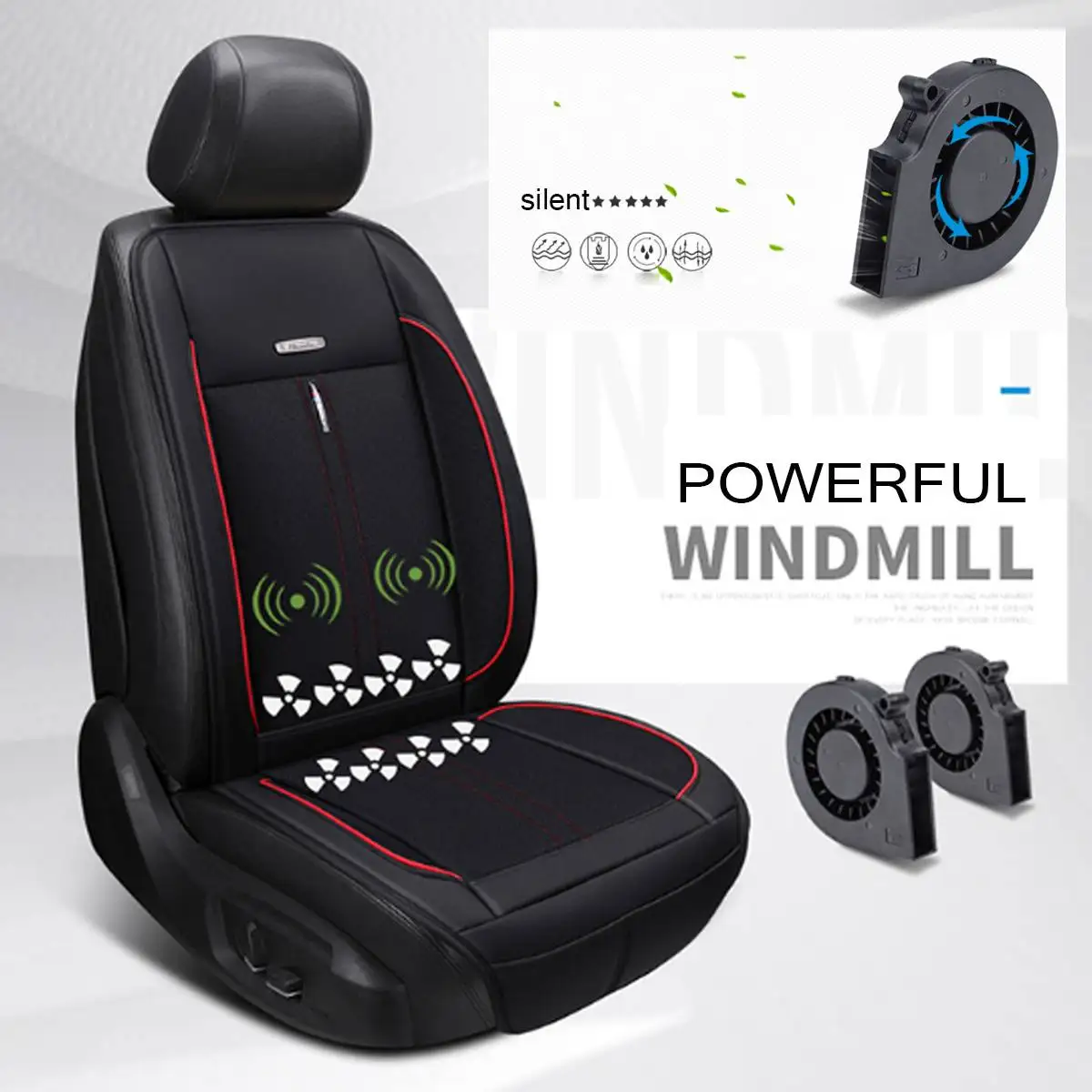 Car Seat Cover Cushion Cooling Ventilation Breathable No Sweating 4X4
