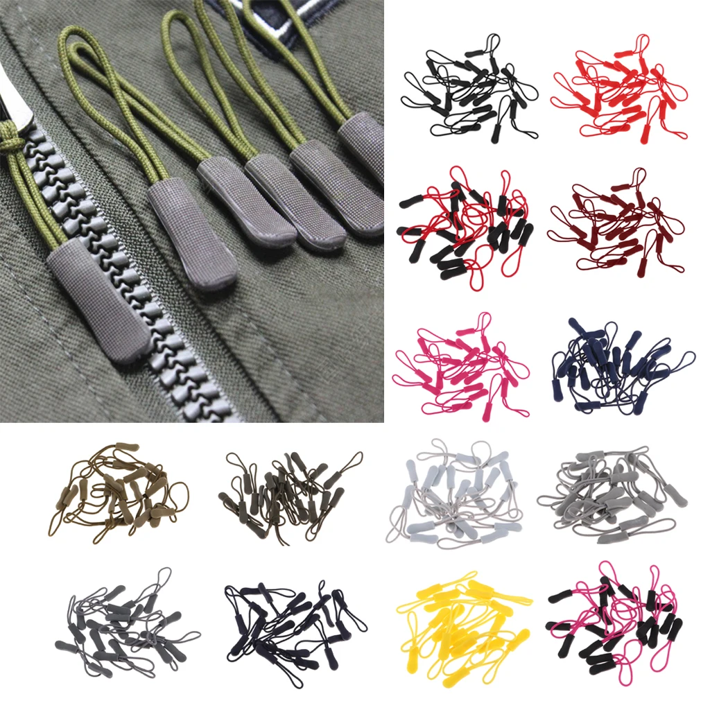 20pcs Zipper Pulls Universal Zipper Repair Parts Replacement Jacket Coat Luggage Backpack Handbag (15 Colors) 20pcs Zipper Pulls Universal Zipper Repair Parts Replacement Jacket Coat Luggage Backpack Handbag (15 Colors)