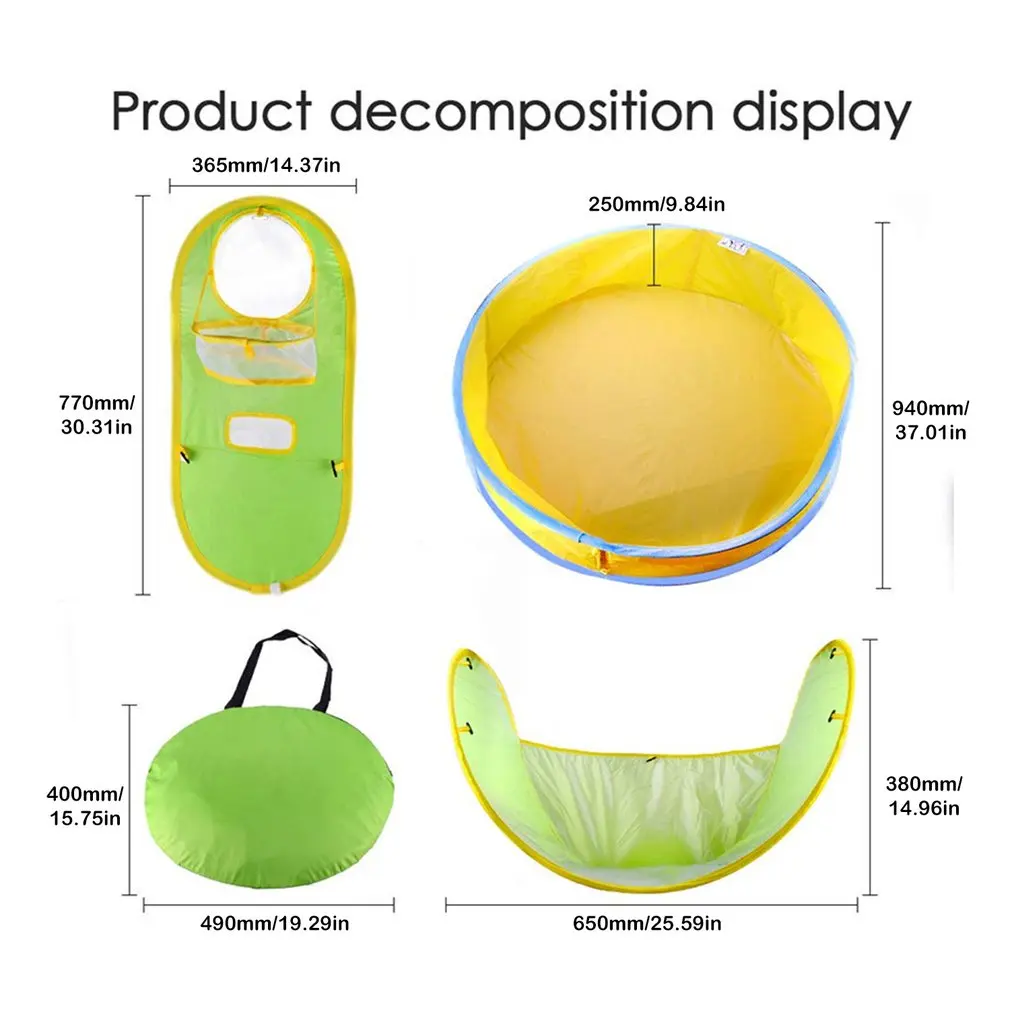 Kids Play Tent Beach Tent UV-protecting Speed Open Baby Sunshelter with Pool Kids Outdoor Toys Camping Sunshade Awning
Kids Play Tent Beach Tent UV-protecting Speed Open Baby Sunshelter with Pool Kids Outdoor Toys Camping Sunshade Awning