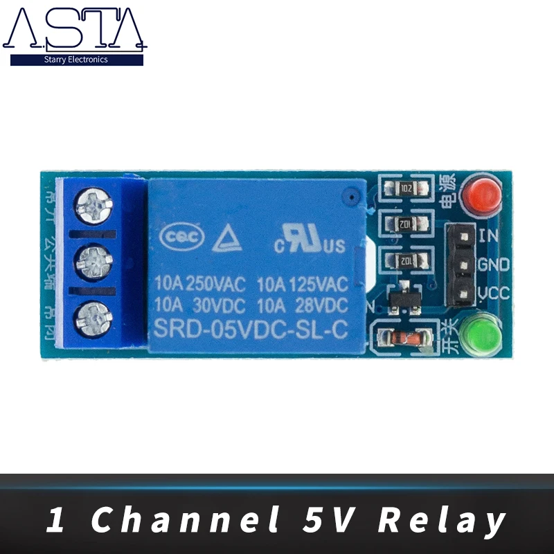 50pcs 1 Channel 5V Relay Module Low level for SCM Household Appliance Control FREE SHIPPING
50pcs 1 Channel 5V Relay Module Low level for SCM Household Appliance Control FREE SHIPPING