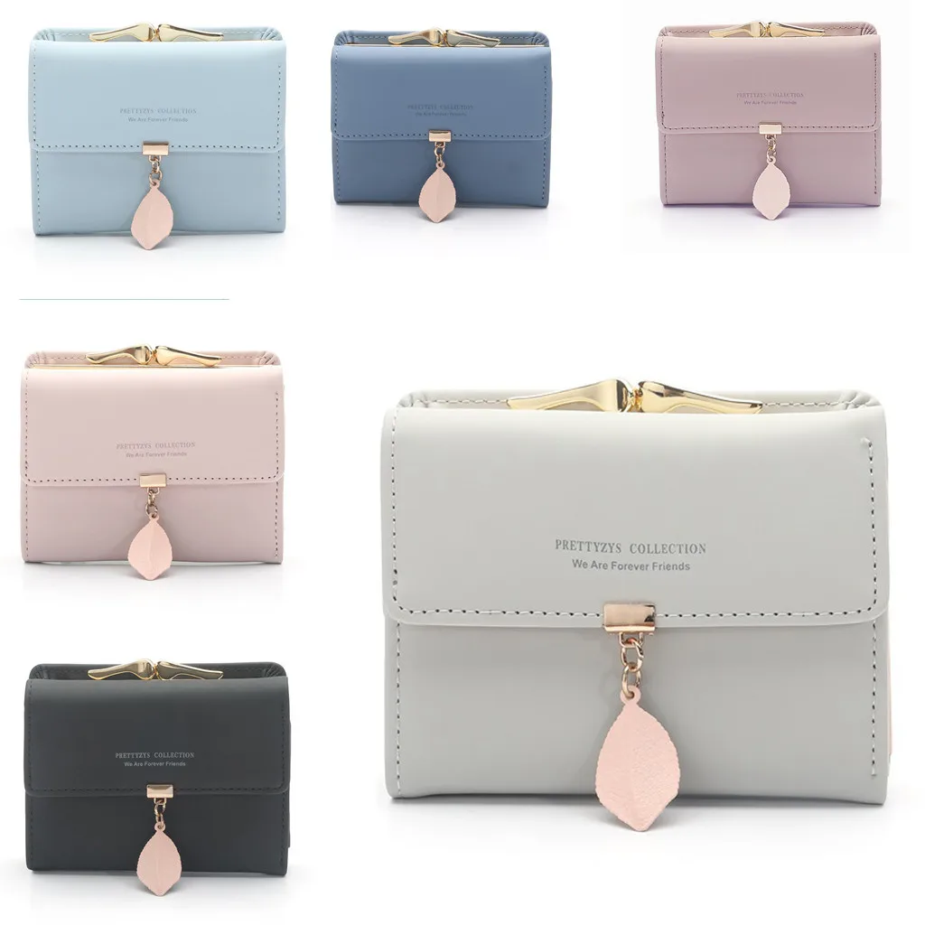 MAIOUMY Wallet Short Women Wallets Leaf Three-fold Coin Purse Buckle Purse Solid Color Wallet Pocket Money Storage Bags Aug19
MAIOUMY Wallet Short Women Wallets Leaf Three-fold Coin Purse Buckle Purse Solid Color Wallet Pocket Money Storage Bags Aug19