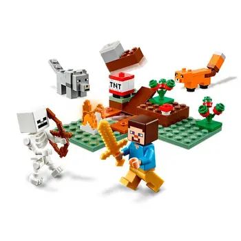 Taiga Adventure Building Blocks With Steve & Fox Action Figures Compatible My World Bricks Set Gifts Toys 21162 
Taiga Adventure Building Blocks With Steve & Fox Action Figures Compatible My World Bricks Set Gifts Toys 21162