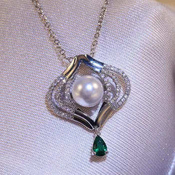 Huitan Engagement Necklace Graceful Princess Futuramic Simulated Pearl Paved Zircon Green Water Drop Pendent Trendy Girl Jewelry
Huitan Engagement Necklace Graceful Princess Futuramic Simulated Pearl Paved Zircon Green Water Drop Pendent Trendy Girl Jewelry