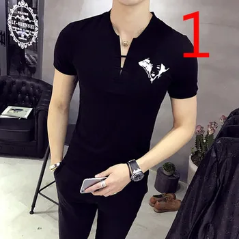 Summer round neck Korean version of the trend of youth slim cotton striped compassionate men
Summer round neck Korean version of the trend of youth slim cotton striped compassionate men