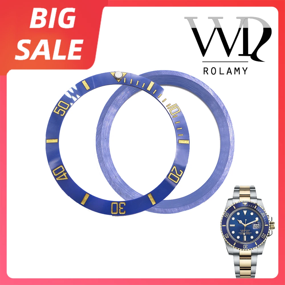 Rolamy Top Replacement Blue With Gold Writings Ceramic Watch Bezel 38mm Insert made for Rolex Submariner GMT 40mm 116610 LN
Rolamy Top Replacement Blue With Gold Writings Ceramic Watch Bezel 38mm Insert made for Rolex Submariner GMT 40mm 116610 LN