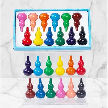 12pcs Children Brilliant Colour Moisture-proof Safety Non-toxic Color Crayons Gourd Shaped Art Supplies School Stationery
12pcs Children Brilliant Colour Moisture-proof Safety Non-toxic Color Crayons Gourd Shaped Art Supplies School Stationery