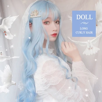 HUAYA 70CM Long Curly Blue Ombre Heat Resistant Bangs Cute Party Halloween Cosplay Wig Heat Resistant Lolita Wig
HUAYA 70CM Long Curly Blue Ombre Heat Resistant Bangs Cute Party Halloween Cosplay Wig Heat Resistant Lolita Wig