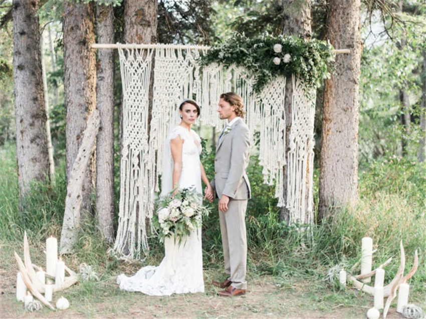 Large Macrame Wedding Backdrop - Hand-Woven Bohemian Tapestry 1 H5e5b11c80d1e4ab2a4b4bdecaaf34d20z