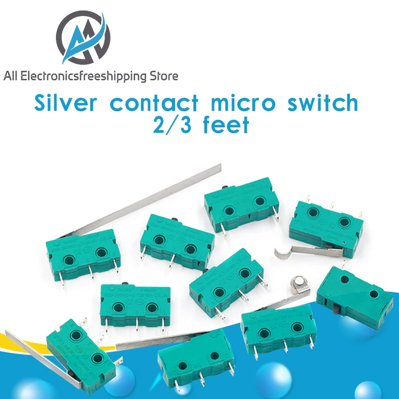 5PCS Silver contact 5A250V micro switch KW12 travel limit switch contact button 2 3 Pin travel switch
5PCS Silver contact 5A250V micro switch KW12 travel limit switch contact button 2 3 Pin travel switch