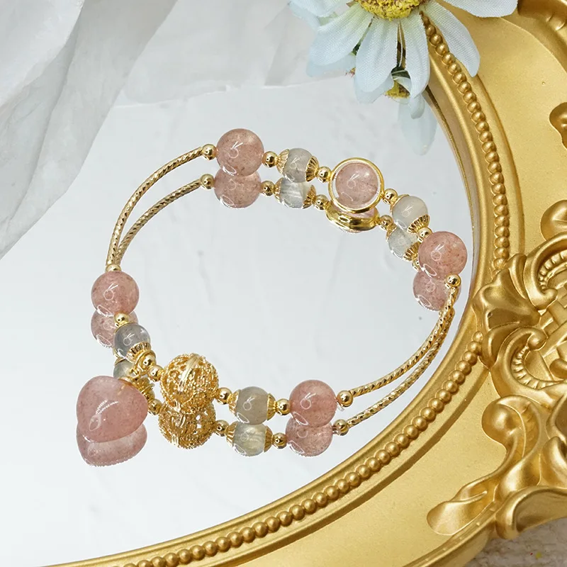 Женские браслеты с лунным камнем в форме сердца, позолоченные браслеты с кристаллом клубничного цвета и бусинами, ювелирные изделия в подарок для девушек и женщин, YBR451
Женские браслеты с лунным камнем в форме сердца, позолоченные браслеты с кристаллом клубничного цвета и бусинами, ювелирные изделия в подарок для девушек и женщин, YBR451