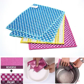 Cheaper Double-layer Absorbent Microfiber Kitchen Dish Cloth Non-stick Oil Household Cleaning Wiping Towel
Cheaper Double-layer Absorbent Microfiber Kitchen Dish Cloth Non-stick Oil Household Cleaning Wiping Towel