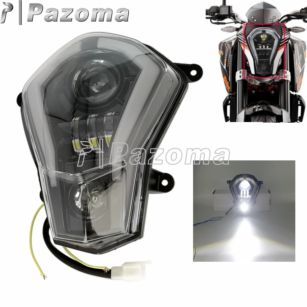 LED Headlight Assembly With Angel Eyes DRL Turn Signal Light Replace Motorcycle Headlamp For KTM Duke 390 125 200 250 2011-2016
LED Headlight Assembly With Angel Eyes DRL Turn Signal Light Replace Motorcycle Headlamp For KTM Duke 390 125 200 250 2011-2016