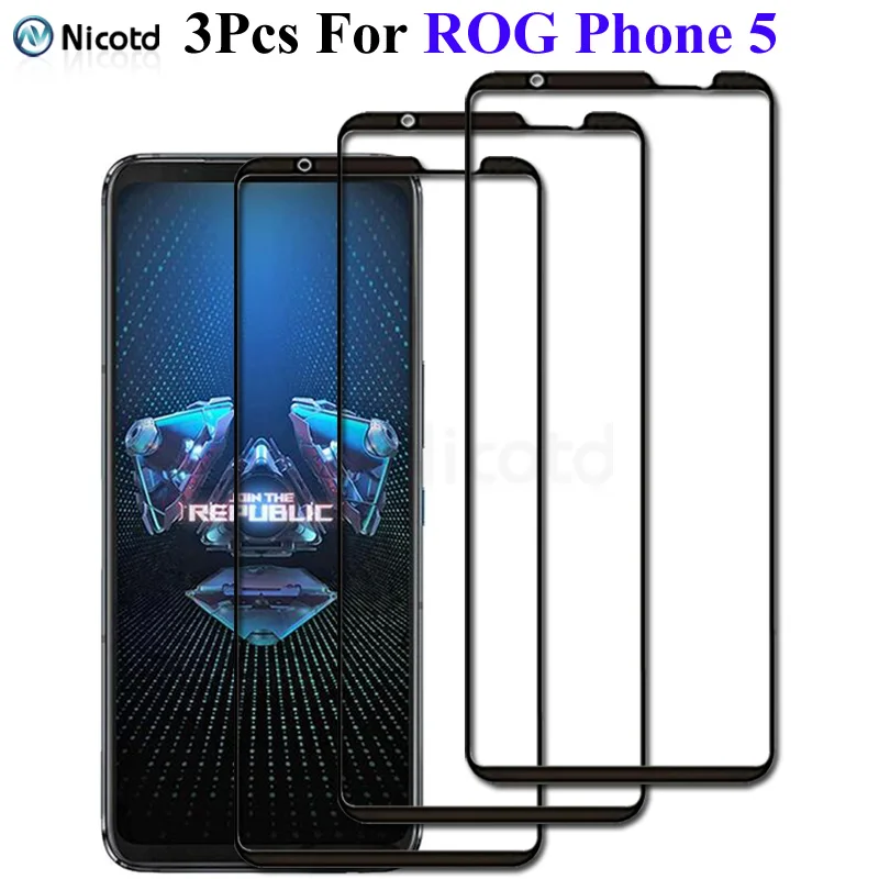 3Pcs/Lot Full Glue Full Cover Tempered Glass For Asus ROG Phone 5 ZS673KS 9H Screen Protector For ROG Phone 5 Protective Glass 
3Pcs/Lot Full Glue Full Cover Tempered Glass For Asus ROG Phone 5 ZS673KS 9H Screen Protector For ROG Phone 5 Protective Glass