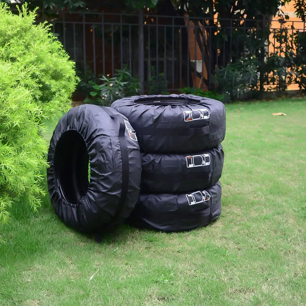 4Pcs Spare Tire Cover Case Polyester Drawstring Adjustable Car Tire Storage Bags Auto Tyre Accessories Vehicle Wheel Protector
4Pcs Spare Tire Cover Case Polyester Drawstring Adjustable Car Tire Storage Bags Auto Tyre Accessories Vehicle Wheel Protector