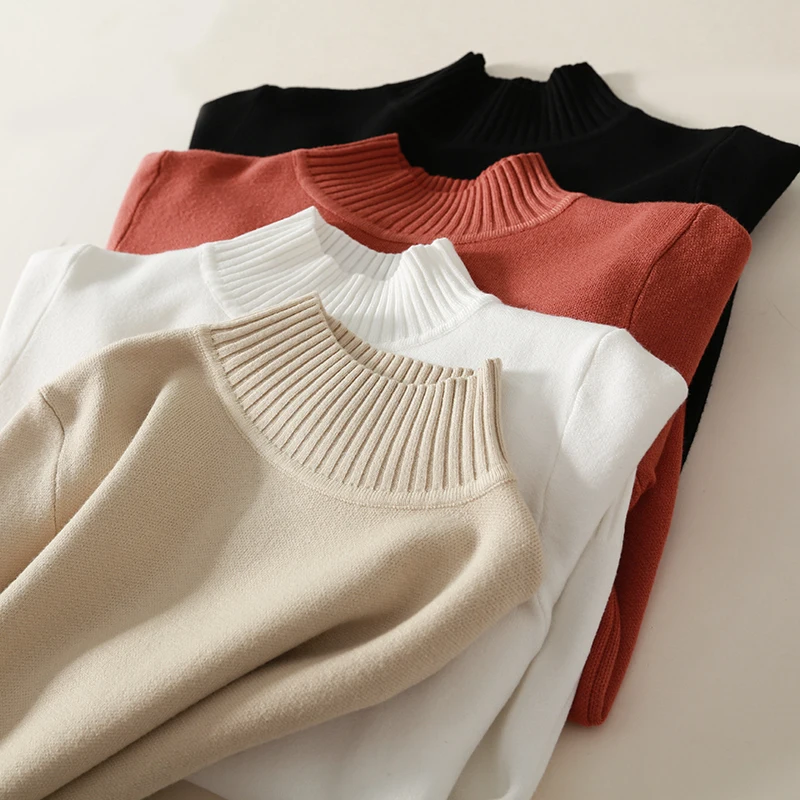 temperament Solid color turtleneck knitted sweater women pullover tricot tops 2019 autumn winter cashmere warm pull femme jumper
temperament Solid color turtleneck knitted sweater women pullover tricot tops 2019 autumn winter cashmere warm pull femme jumper
