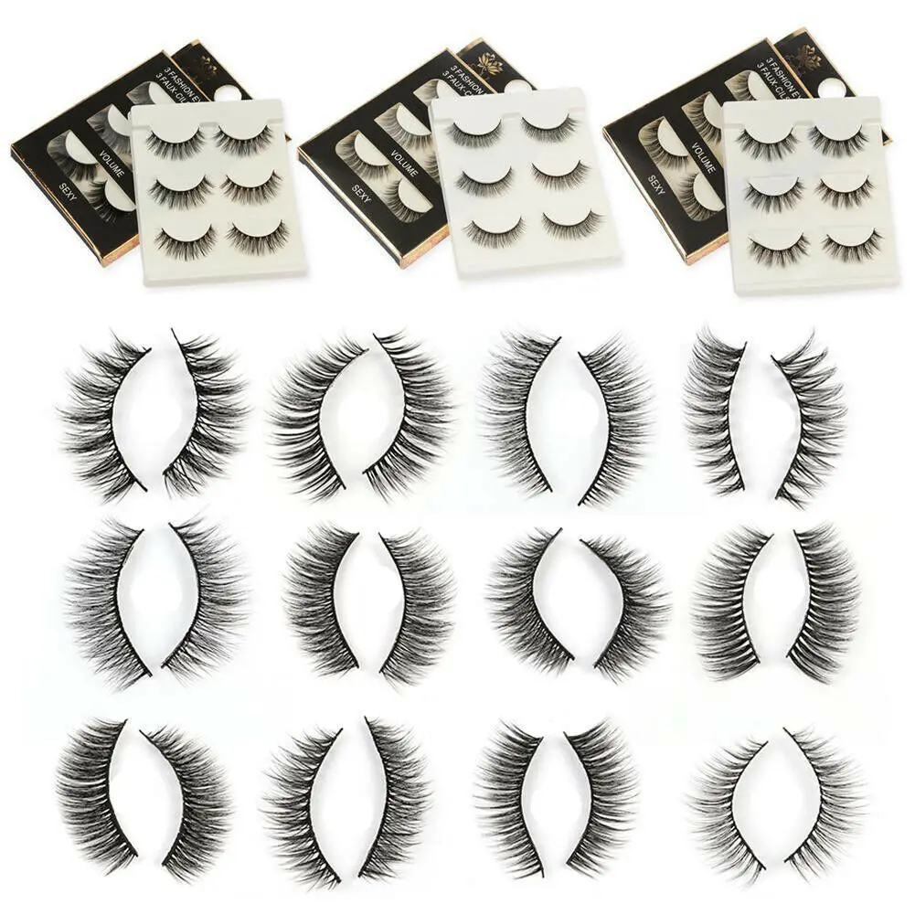 3 Pairs Natural False Eyelashes Beauty Makeup Thick Cross Voluminous Messy 3D Fake Eye Lashes Extension Tools Cosmetic Faux Cils
3 Pairs Natural False Eyelashes Beauty Makeup Thick Cross Voluminous Messy 3D Fake Eye Lashes Extension Tools Cosmetic Faux Cils