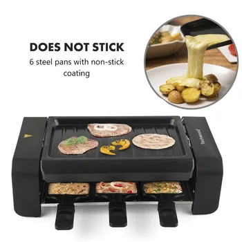 Techwood Raclette Grill Electric Tabletop Raclette Grill Adjustable Temperature BBQ Cooking Tools Non-Stick Grilling Surface
Techwood Raclette Grill Electric Tabletop Raclette Grill Adjustable Temperature BBQ Cooking Tools Non-Stick Grilling Surface