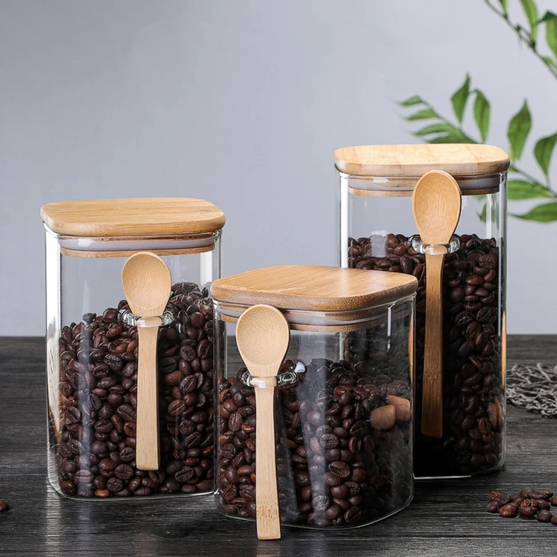 with Spoon Sealed Jar Storage Tank Condiment Coffee Beans Tank Kitchen Supplies Sugar Storage Bottle Tea Box
with Spoon Sealed Jar Storage Tank Condiment Coffee Beans Tank Kitchen Supplies Sugar Storage Bottle Tea Box