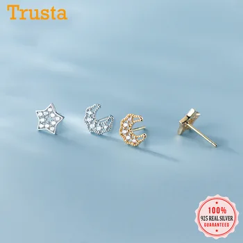 Trustdavis 925 Sterling Silver Fashion Asymmetric Moon Star Stud Earrings For Women Wedding Party S925 Earring Jewelry DS345
Trustdavis 925 Sterling Silver Fashion Asymmetric Moon Star Stud Earrings For Women Wedding Party S925 Earring Jewelry DS345