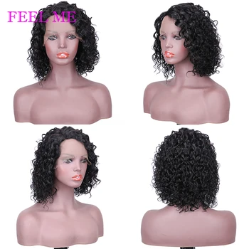 FEEL ME Brazilian Short Curly Bob Wigs T Part Lace Front Human Hair Wigs Side Part Remy Hair Wigs 12 Inches For Women 
FEEL ME Brazilian Short Curly Bob Wigs T Part Lace Front Human Hair Wigs Side Part Remy Hair Wigs 12 Inches For Women