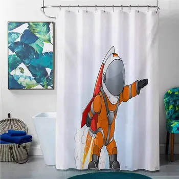 Shower Curtains Neutral Fantasy,Astronaut Man Going to Space with Rocket Galactic Journey Science Illustration,Orange Grey
Shower Curtains Neutral Fantasy,Astronaut Man Going to Space with Rocket Galactic Journey Science Illustration,Orange Grey