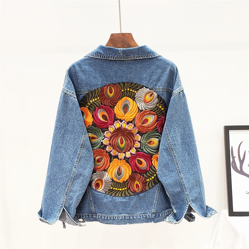 Floral Embroidered Denim Jacket Oversized Long Sleeve Fashion Woman Jacket Coat Multi Floral New 2020 Autumn Veste Jean Femme
Floral Embroidered Denim Jacket Oversized Long Sleeve Fashion Woman Jacket Coat Multi Floral New 2020 Autumn Veste Jean Femme