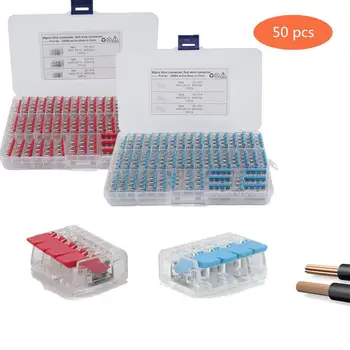 50pcs Wire Connector 12-24AWG 4-Conductor Compact Splicing Clips Cable Electrical Coonnectors Cable Clips
50pcs Wire Connector 12-24AWG 4-Conductor Compact Splicing Clips Cable Electrical Coonnectors Cable Clips